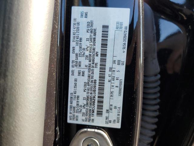 1FMCU9BZ9LUB39389 - 2020 FORD ESCAPE SE SPORT BLACK photo 13