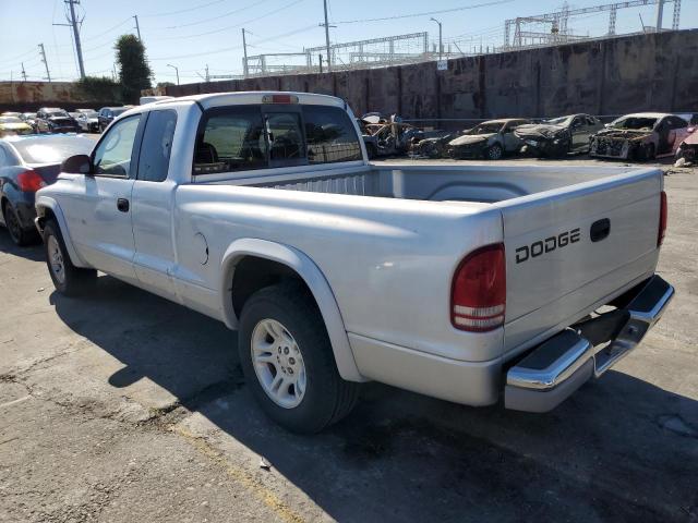 1B7GL42X12S650745 - 2002 DODGE DAKOTA SLT SILVER photo 2