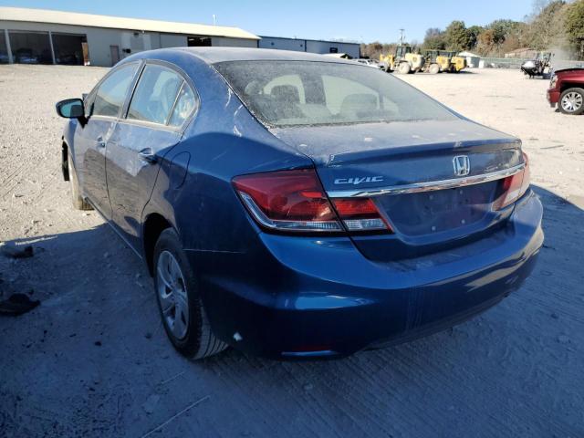 2HGFB2F5XFH519047 - 2015 HONDA CIVIC LX BLUE photo 2