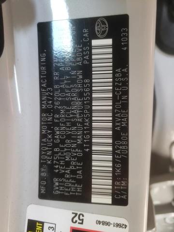 4T1G11AK5PU155658 - 2023 TOYOTA CAMRY SE NIGHT SHADE WHITE photo 13