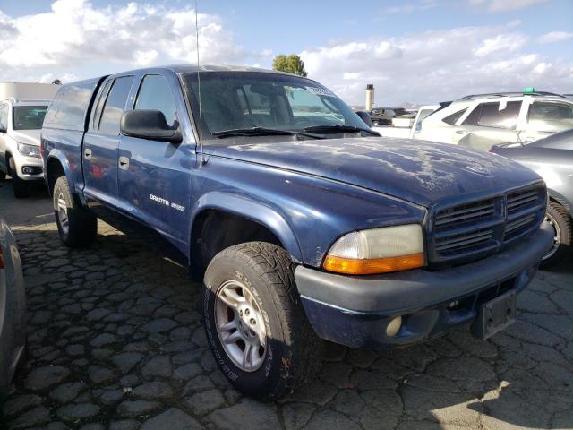 1B7HG38N52S621029 - 2002 DODGE DAKOTA QUAD SPORT BLUE photo 4