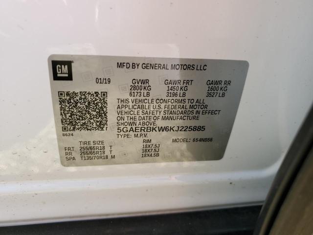 5GAERBKW6KJ225885 - 2019 BUICK ENCLAVE ESSENCE თეთრი ფოტო 13