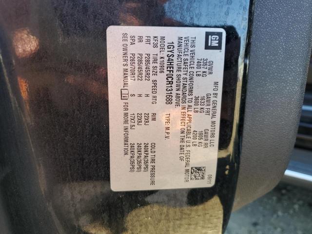 1GYS4HEF0CR131688 - 2012 CADILLAC ESCALADE ESV LUXURY BLACK photo 12