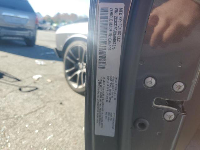 2C3CDZFJXMH567876 - 2021 DODGE CHALLENGER R/T SCAT PACK GRAY photo 12