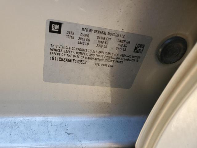 1G11C5SA6GF149558 - 2016 CHEVROLET MALIBU LIM LT 金色 照片 12