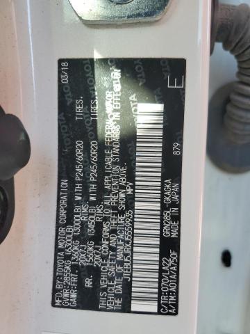 JTEBU5JRXJ5559935 - 2018 TOYOTA 4RUNNER SR5/SR5 PREMIUM თეთრი ფოტო 13