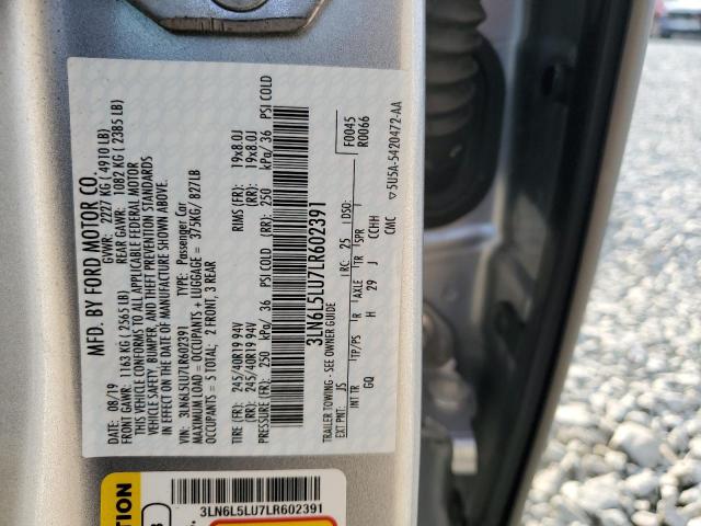 3LN6L5LU7LR602391 - 2020 LINCOLN MKZ RESERVE ვერცხლისფერი ფოტო 12