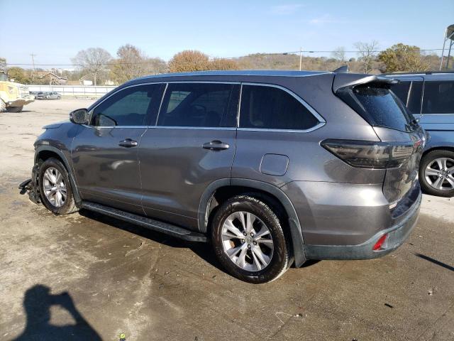 5TDKKRFHXES011810 - 2014 TOYOTA HIGHLANDER XLE GRAY photo 2