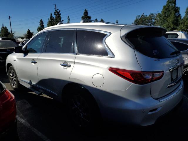 5N1CL0MMXEC528485 - 2014 INFINITI QX60 HYBRID SILVER photo 2