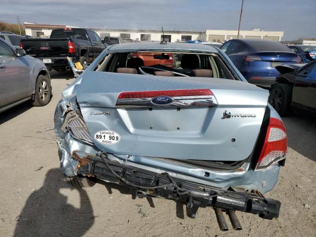 3FADP0L3XAR278611 - 2010 FORD FUSION HYBRID BLUE photo 6