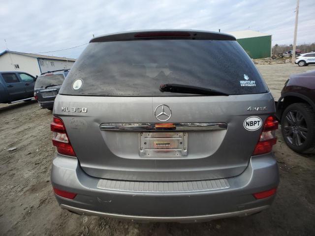 4JGBB8GB8BA656707 - 2011 MERCEDES-BENZ ML 350 4MATIC SILVER photo 6