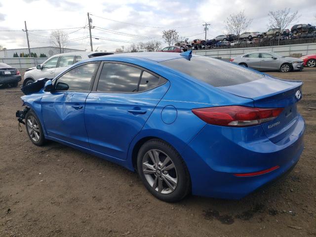 KMHD84LFXHU192447 - 2017 HYUNDAI ELANTRA SE BLUE photo 2