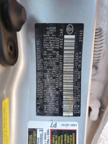 4T1BF1FK7FU068119 - 2015 TOYOTA CAMRY LE SILVER photo 13