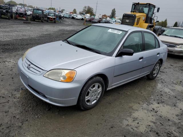 1HGEN26491L000464 - 2001 HONDA CIVIC GX SILVER photo 1