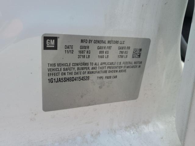 1G1JA5SH8D4154528 - 2013 CHEVROLET SONIC LS 白色 照片 12