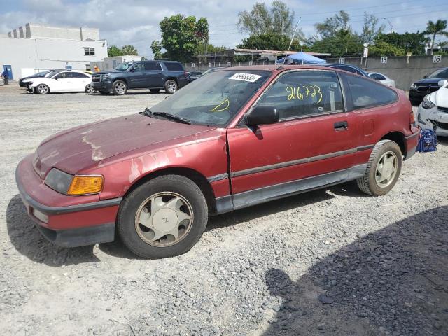 JHMED8459LS017076 - 1990 HONDA CIVIC CRX DX BURGUNDY photo 1