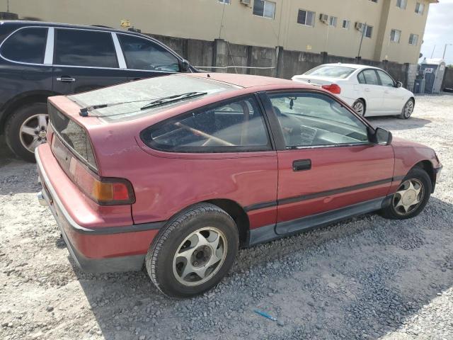 JHMED8459LS017076 - 1990 HONDA CIVIC CRX DX BURGUNDY photo 3