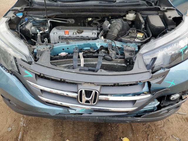 2HKRM4H77EH603767 - 2014 HONDA CR-V EXL TEAL photo 12