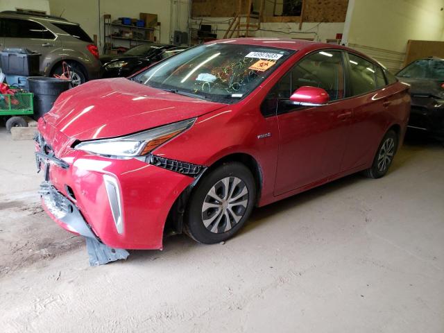 JTDL9RFU3L3017279 - 2020 TOYOTA PRIUS LE RED photo 1