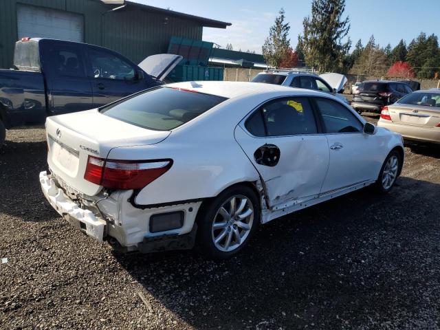 JTHGL46F075011181 - 2007 LEXUS LS 460L WHITE photo 3