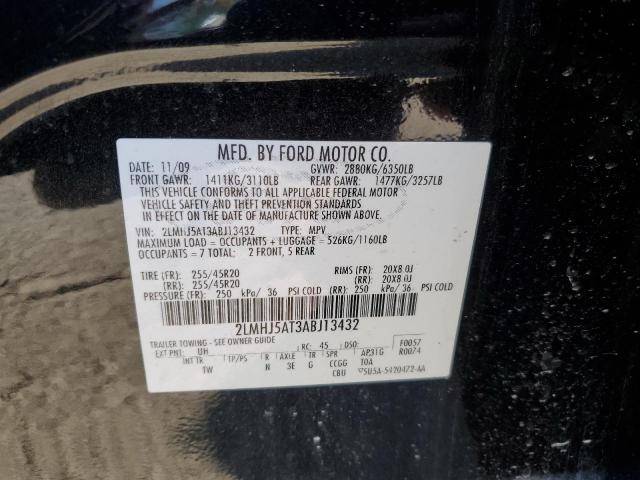 2LMHJ5AT3ABJ13432 - 2010 LINCOLN MKT BLACK photo 13