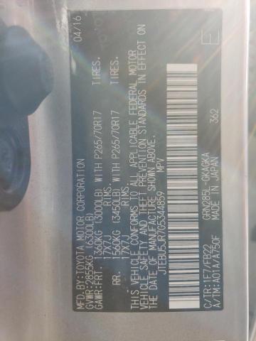 JTEBU5JR7G5344859 - 2016 TOYOTA 4RUNNER SR5/SR5 PREMIUM 银色 照片 12