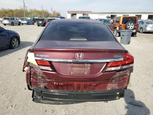 2HGFB2F53DH532123 - 2013 HONDA CIVIC LX RED photo 6