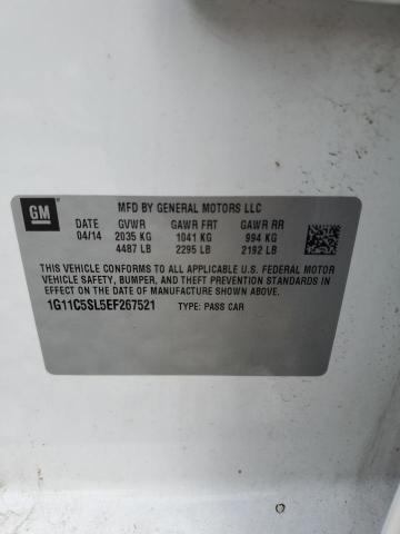 1G11C5SL5EF267521 - 2014 CHEVROLET MALIBU 1LT 白色 照片 12