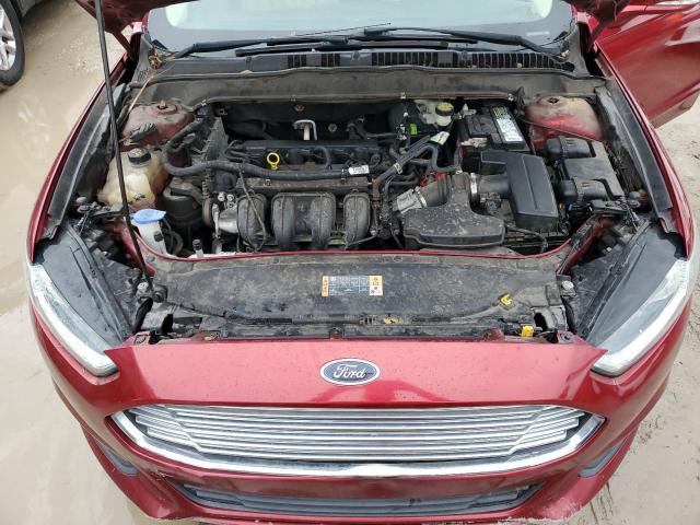 1FA6P0H75F5116447 - 2015 FORD FUSION SE MAROON photo 11