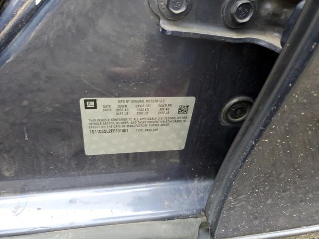 1G11C5SL2FF301481 - 2015 CHEVROLET MALIBU 1LT 蓝色 照片 12