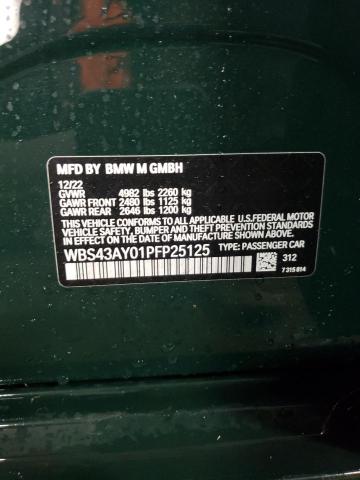 WBS43AY01PFP25125 - 2023 BMW M3 COMPETITION მწვანე ფოტო 12