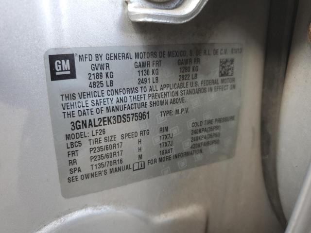 3GNAL2EK3DS575961 - 2013 CHEVROLET CAPTIVA LS 银色 照片 13