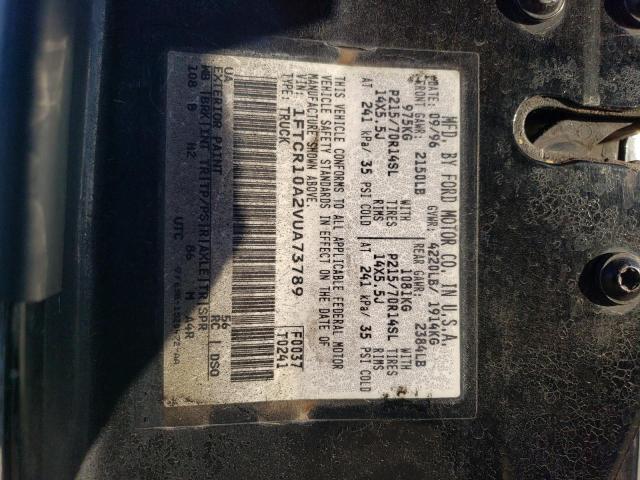 1FTCR10A2VUA73789 - 1997 FORD RANGER BLACK photo 12