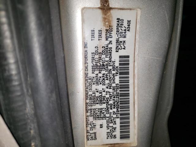 5TESM92N01Z827525 - 2001 TOYOTA TACOMA XTRACAB PRERUNNER ნაცრისფერი ფოტო 12