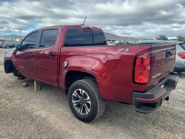 1GCGSDENXM1288923 - 2021 CHEVROLET COLORADO Z71 RED photo 2