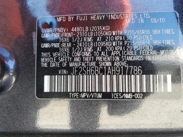 JF2SH6BC1AH917786 - 2010 SUBARU FORESTER XS Schwarz Foto 13