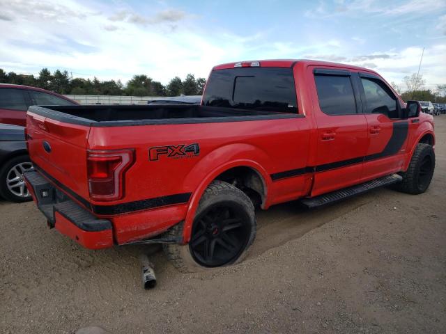 1FTFW1EG9GFC33323 - 2016 FORD F150 SUPERCREW RED photo 3