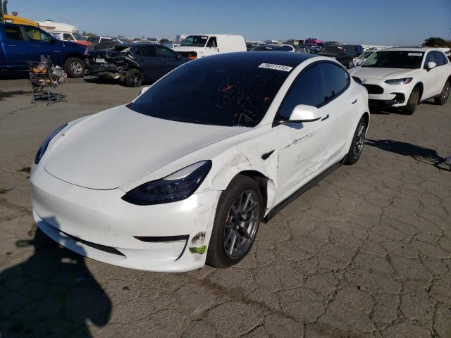 5YJ3E1EB3NF322414 - 2022 TESLA MODEL 3 WHITE photo 1