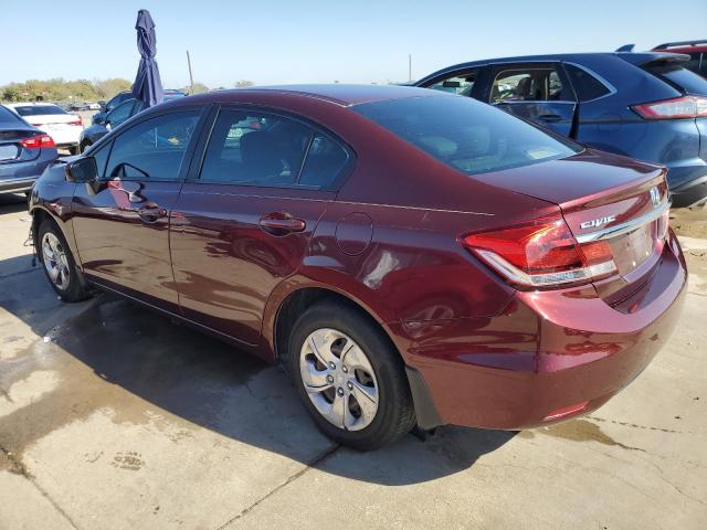 19XFB2F52EE039996 - 2014 HONDA CIVIC LX BURGUNDY photo 2