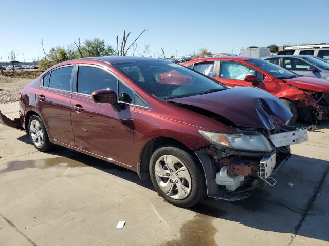 19XFB2F52EE039996 - 2014 HONDA CIVIC LX BURGUNDY photo 4