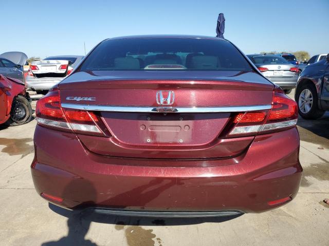 19XFB2F52EE039996 - 2014 HONDA CIVIC LX BURGUNDY photo 6