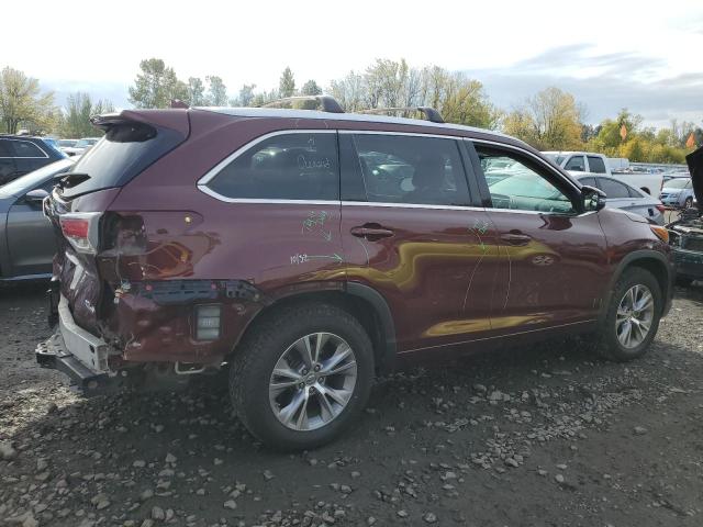 5TDJKRFH5FS110418 - 2015 TOYOTA HIGHLANDER XLE BURGUNDY photo 3