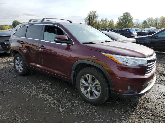 5TDJKRFH5FS110418 - 2015 TOYOTA HIGHLANDER XLE BURGUNDY photo 4