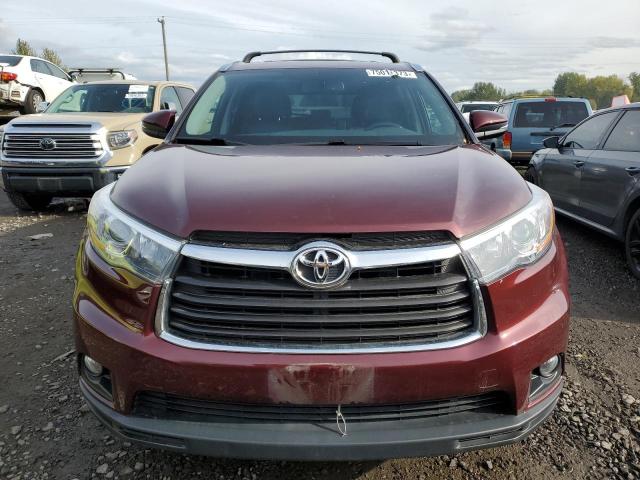 5TDJKRFH5FS110418 - 2015 TOYOTA HIGHLANDER XLE BURGUNDY photo 5