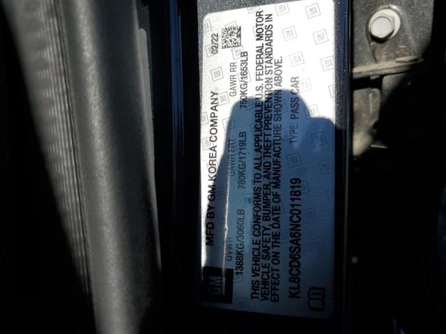 KL8CD6SA6NC011819 - 2022 CHEVROLET SPARK 1LT CHARCOAL photo 13