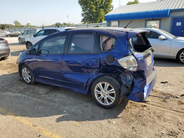 JHMGE8H46AC006714 - 2010 HONDA FIT SPORT BLUE photo 2