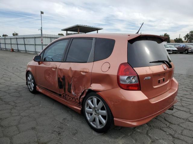 JHMGD386X7S030231 - 2007 HONDA FIT S ORANGE photo 2