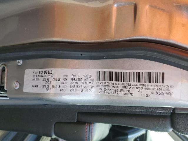 1C4PJMBS5GW318396 - 2016 JEEP CHEROKEE TRAILHAWK GRAY photo 14