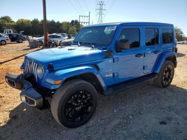 1C4JJXP67NW230126 - 2022 JEEP WRANGLER U SAHARA 4XE BLUE photo 1