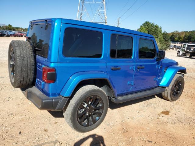1C4JJXP67NW230126 - 2022 JEEP WRANGLER U SAHARA 4XE BLUE photo 3